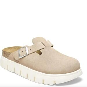 NEW BIRKENSTOCK women's boston pap chuncky clog - narrow in warm sand